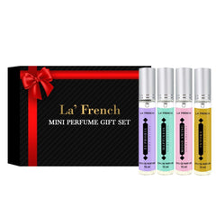 La French Mood Collection Mini Perfume Gift Set For Men 10ml 0.3 Fl.oz. Each X4