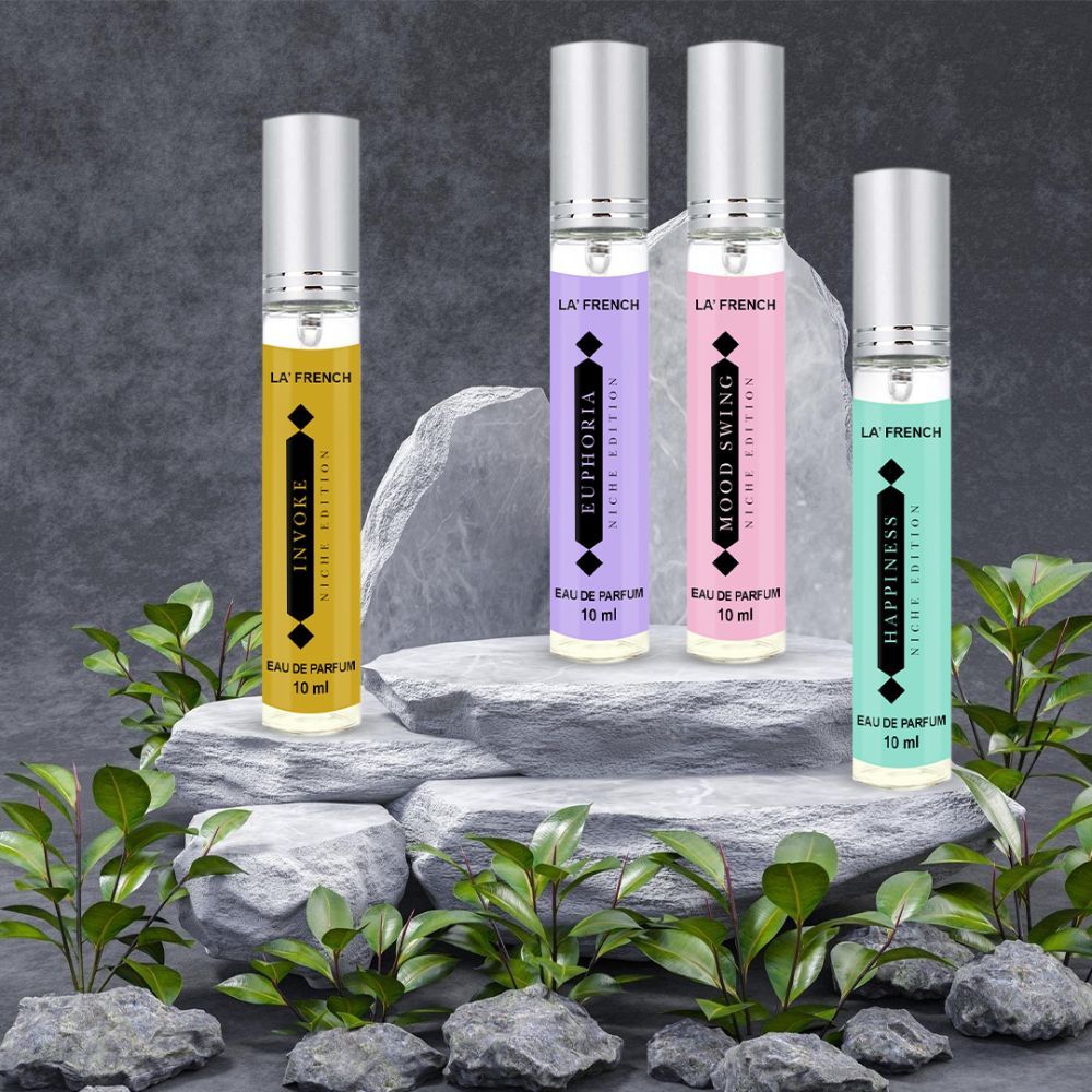 La French Mood Collection Mini Perfume Gift Set For Men 10ml 0.3 Fl.oz. Each X4