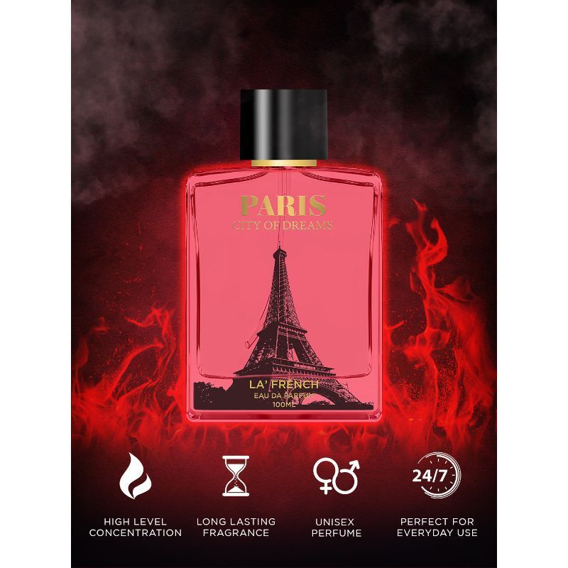 La French Paris City Of Dream Eau De Parfum 100ml 3.4 Fl.oz. | long Lasting & Unique Fragrance For Men