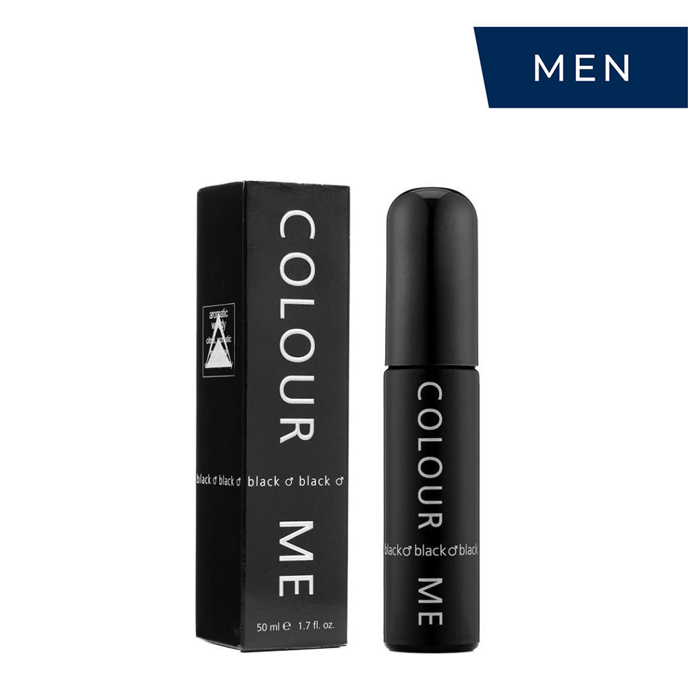 COLOUR ME BLACK HOMME EAU DE PARFUM 50ML 1.7 FL.OZ. MEN FRAGRANCE | LONG LASTING