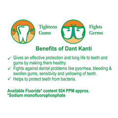 Patanjali Dant Kanti Natural Toothpaste 200g & Toothbrush, Turmeric And Cloves Provide Great, 200gm