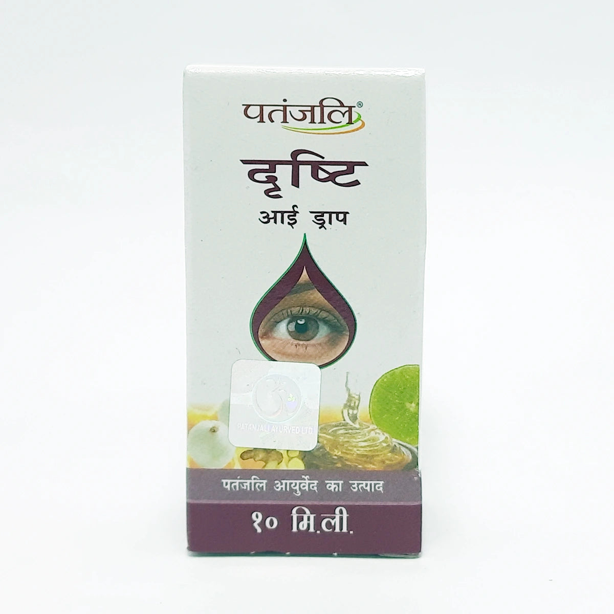 Patanjali Drishti Eye Drop, With Shwet Pyaz, Adrak Swaras, Nimbu Swaras, Shahad | 10ml