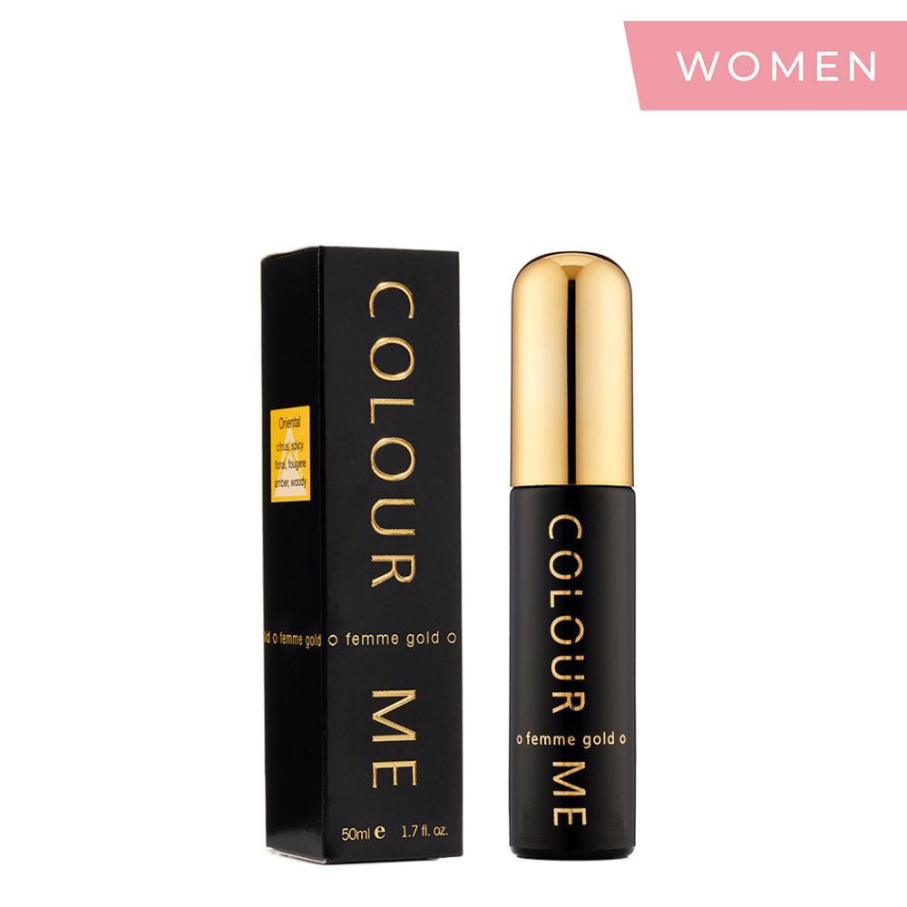 COLOUR ME GOLD FEMME EAU DE PARFUM 50ML 1.7 FL.OZ. WOMEN FRAGRANCE | LONG LASTING