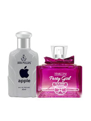 John Phillips Apple Eau De Perfume 60ml 2 Fl.oz. & Party Girl Eau De Perfume 100ml 3.4 Fl.oz. | For Men & Women Combo Of 2