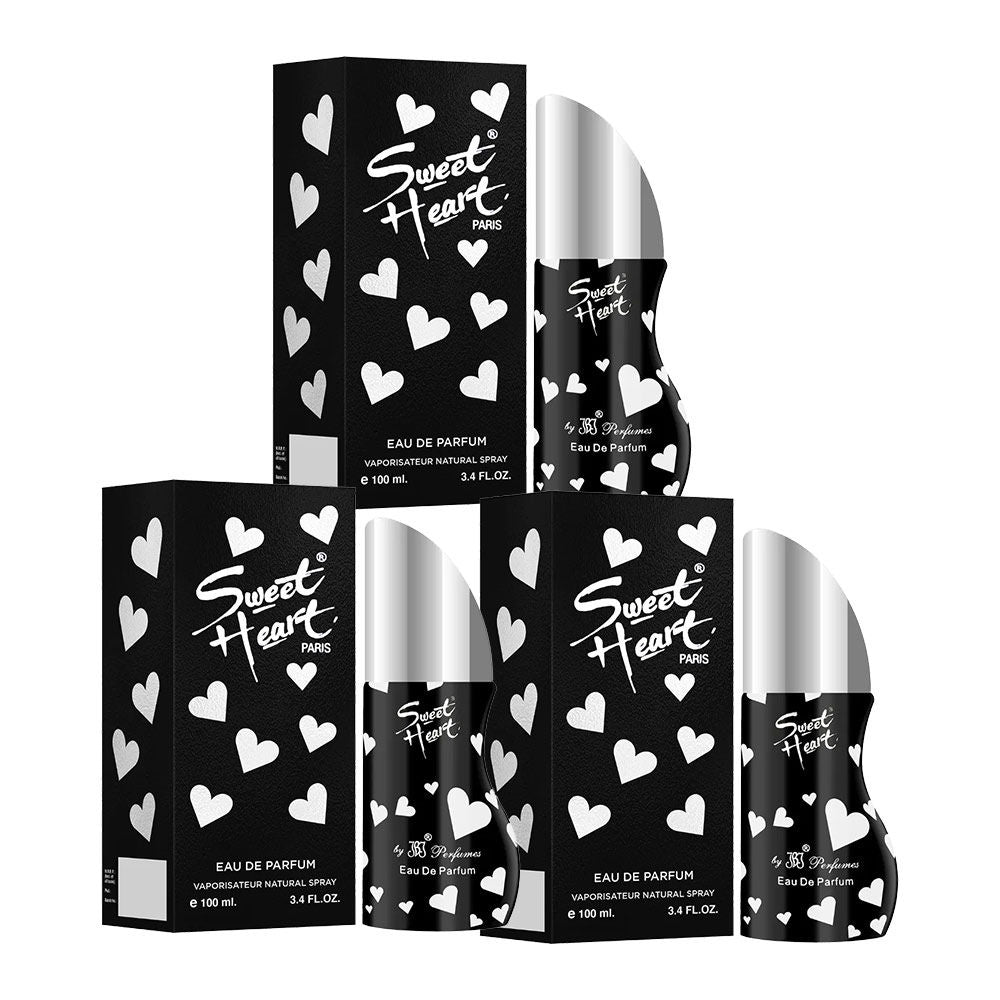 Sweet Heart Black Eau De Perfume 3 Pcs 300ml 10.1 Fl.oz.