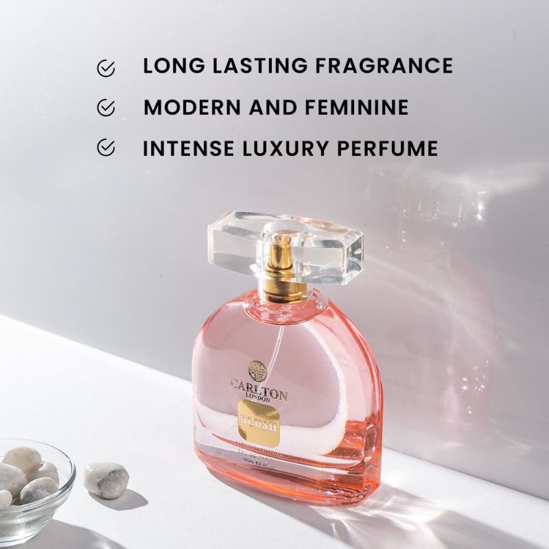 CARLTON LONDON PERFUME WOMEN COMBO OF BLUSH PERFUME 100ML 3.4 FL.OZ. + BLUSH & TEASE BODY MIST 250ML 8.4 FL.OZ.