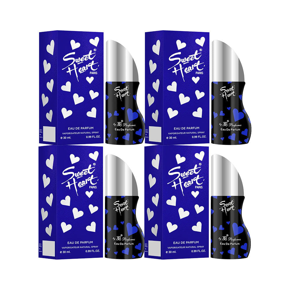 Sweet Heart Blue Eau De Perfume 4pcs 120ml 4.0 Fl.oz.