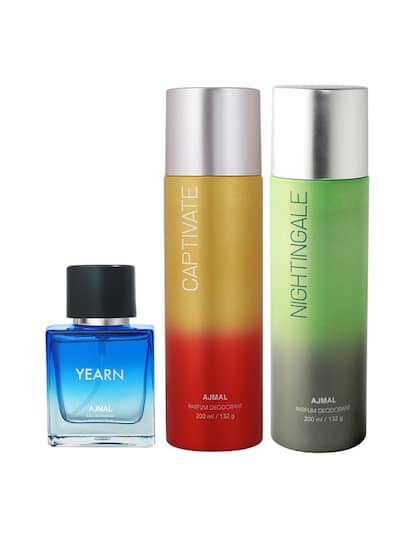 Ajmal Yearn Eau De Parfum 50ml 1.6 Fl.oz. & Captivate + Nightingale Deodrant 200ml 6.7 Fl.oz. Each X2 For Unisex  | Pack Of 3