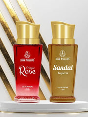 John Phillips  Luxury Magic Rose & Sandal Imperia Eau De Parfum 60ml  2 Fl.oz. Each Pack Of 2 | Long Lasting French Unisex Perfume