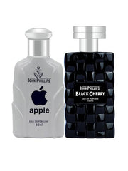 John Phillips Apple 60 Ml 2 Fl.oz. & Black Cherry Eau De Perfume 100 Ml 3.4 Fl.oz. Each Pack Of 2 For Unisex