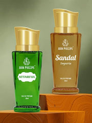 John Phillip Luxury Sandal Imperial & Attarful Eau De Perfume 60ml 2 Fl.oz. Each Pack Of 2 For Unisex