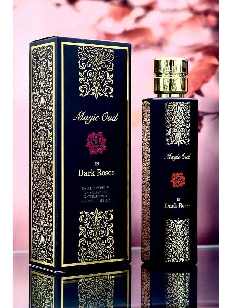 Magic Oud Dark Roses Eau De Parfum 100ml 3.4 Fl.oz. Unisex Fragrance | Long Lasting | Party Wear