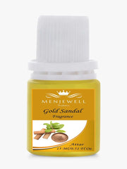 Menjewell Gold Sandal Fragrance Attar 15ml 0.5 Fl.oz. Long Lasting | Unisex Fragrance | Alcohol Free