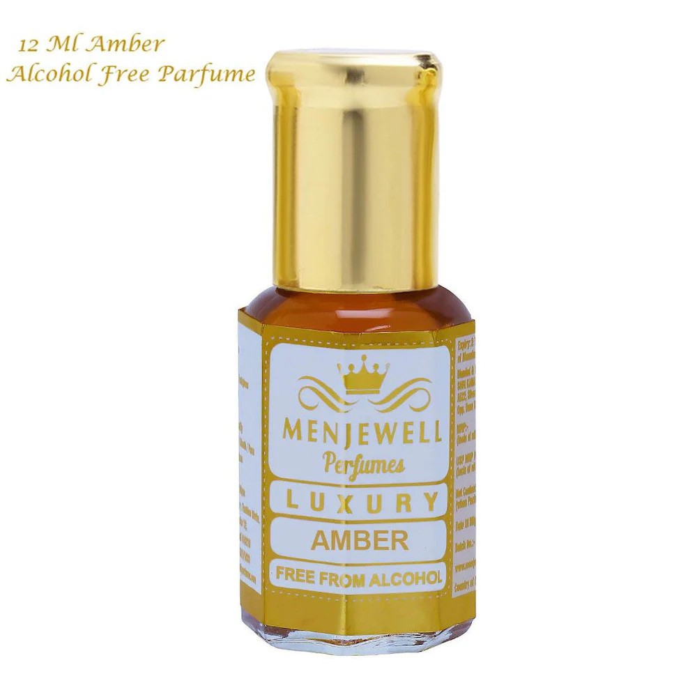 Menjewell Luxury Amber Attar Perfume 12ml 0.4 Fl.oz. Unisex Fragrance | Long Lasting | Non Alcoholic