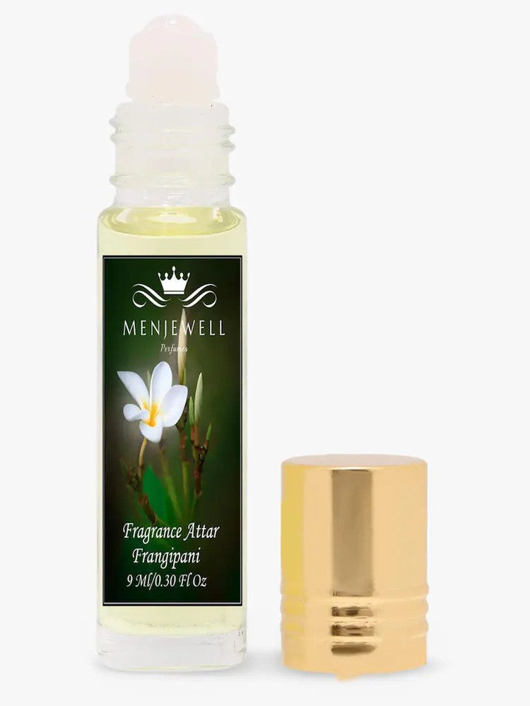 Menjewell Frangipani Fragrance Attar Perfume 9ml 0.3 Fl.oz. For Men & Women | Long Lasting