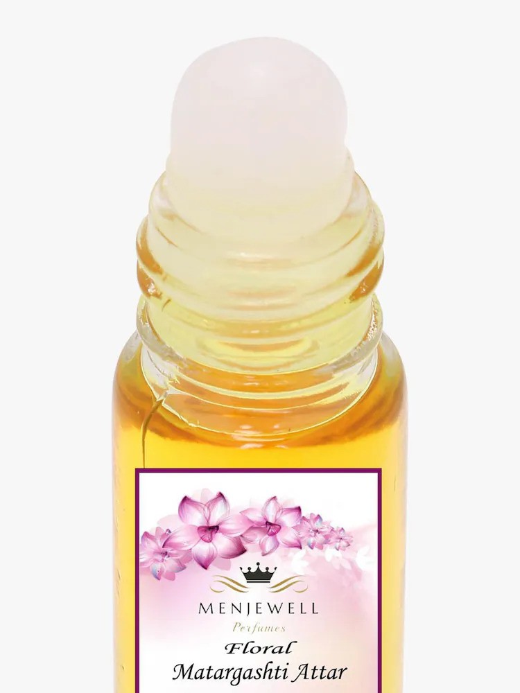 Menjewell Floral Matargashti Attar Perfume 9ml 0.3 Fl.oz. Alcohol Free | Finest Pure Perfume