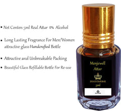 Menjewell Shahi Darbar Attar Perfume 5ml 0.17 Fl.oz. For Men & Women | Alcohol Free | Long Lasting