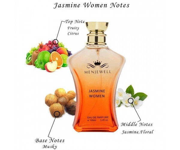 Menjewell Jasmine Women Eau De Parfum 100ml 3.4 Fl.oz. Women Fragrance | Long Lasting | Party Wear