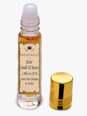 Menjewell Oudh-Ul-Raees Attar Perfume 3ml 0.1 Fl.oz. Unisex Fragrance | Finest Pure Perfume | Alcohol Free