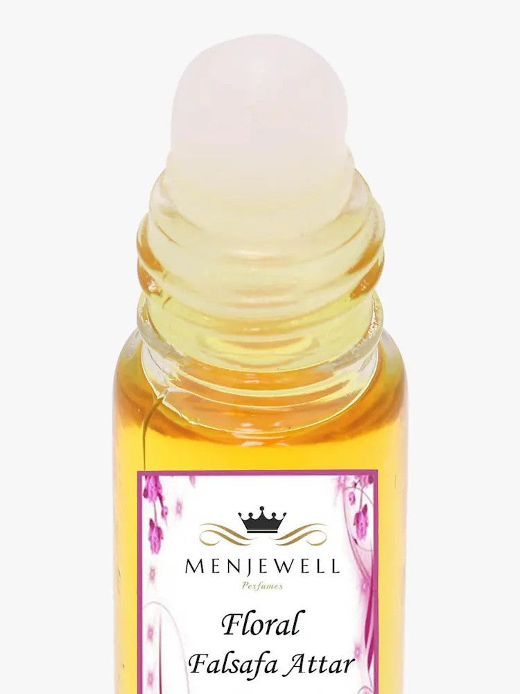 Menjewell Floral Falsafa Eau De Perfume Attar 9ml 0.3 Fl.oz. Unisex Fragrance | Long Lasting | Alcohol Free