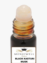 Menjewell Black Kasturi Musk Eau De Perfume Attar 9ml 0.3 Fl.oz. Unisex Fragrance | Long Lasting | Alcohol Free