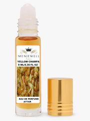 Menjewell Yellow Champa & Heena Mehndi Eau De Perfume Attar 9ml 0.3 Fl.oz. Each Pack Of 2 | Unisex Fragrance | Long Lasting