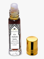 Menjewell Mukhallat Madina Attar 3ml 0.1 Fl.oz. Finest Pure Perfume | Long Lasting | Unisex Fragrance | Alcohol Free