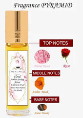 Menjewell Floral Amber Sariya Attar Perfume 9ml 0.3 Fl.oz. Alcohol Free | Finest Pure Perfume | Unisex Fragrance