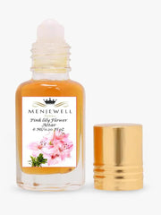 Menjewell Pink Lilly Flower Attar Perfume 6ml 0.2 Fl.oz. Women Fragrance | Long Lasting | Alcohol Free