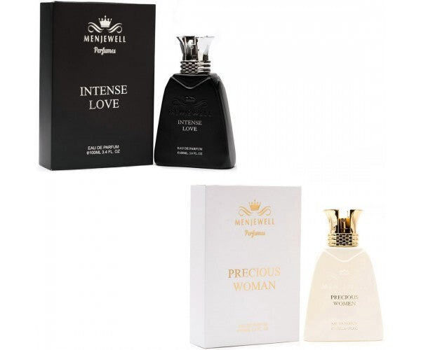 Menjewell Intense Love + Precious Women Eau De Parfum 100ml 3.4 Fl.oz. Each Pack Of 2 Women Fragrance | Long Lasting