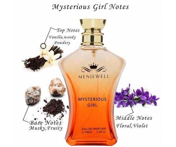 Menjewell Mysterious Girl Eau De Parfum 100ml 3.4 Fl.oz. Long Lasting | Perfect Gift For Girlfriend