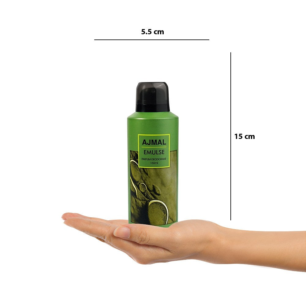 Ajmal Emulse Parfum Deodorant 150ml 5.0 Fl.oz. | Party Wear Gift For Men & Women | Long Lasting