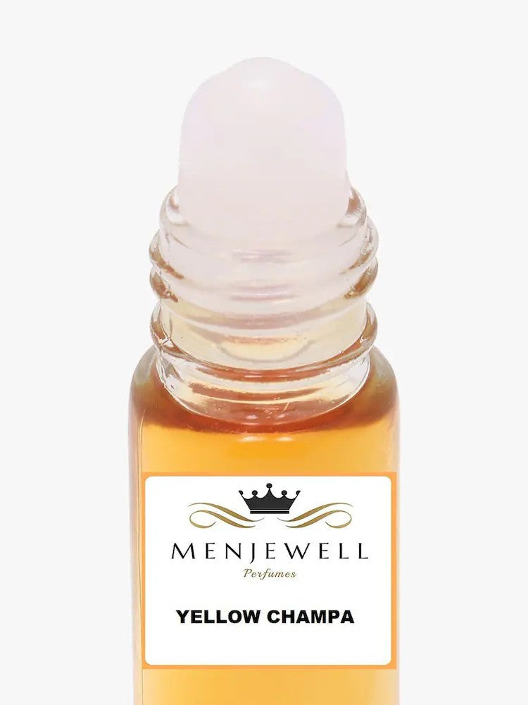 Menjewell Yellow Champa Eau De Perfume Attar 9ml 0.3 Fl.oz. For Men & Women | Alcohol Free | Long Lasting