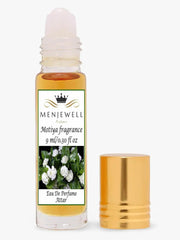 Menjewell Motiya Fragrance Eau De Perfume Attar 9ml 0.3 Fl.oz. Unisex Fragrance | Alcohol Free | Long Lasting