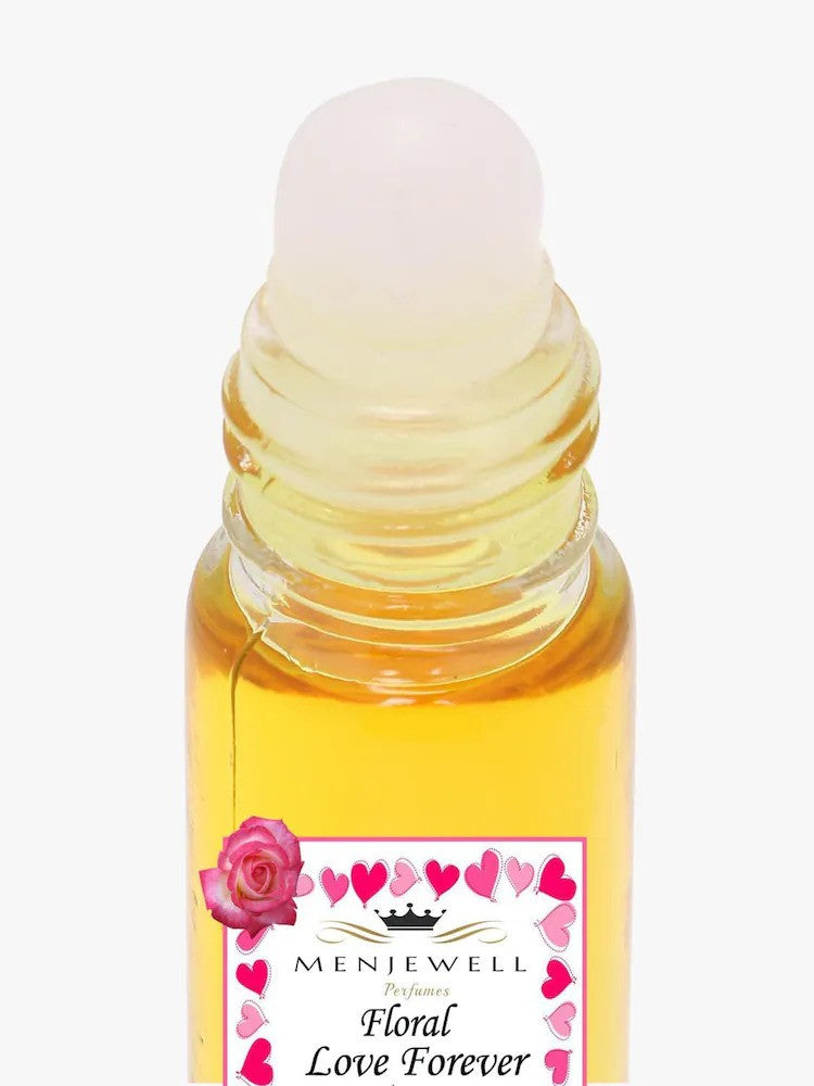 Menjewell Floral Love Forever Attar Perfume 9ml 0.3 Fl.oz. Long Lasting | Unisex Fragrance | Alcohol Free