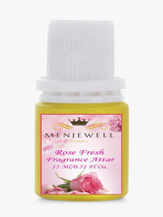 Menjewell Rose Fresh Fragrance Attar Perfume 15ml 0.5 Fl.oz. Unisex Fragrance | Long Lasting