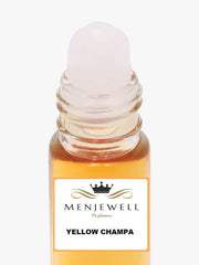 Menjewell Yellow Champa & Heena Mehndi Eau De Perfume Attar 9ml 0.3 Fl.oz. Each Pack Of 2 | Unisex Fragrance | Long Lasting