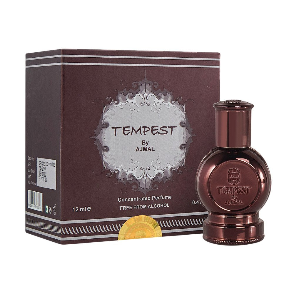 Ajmal Tempest Concentrated Perfume 12ml 0.4 Fl.oz. For Unisex | Free From Alcohol