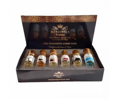 Menjewell Perfumes Set Of 6 Fine Fragrance Attar 3ml 0.1 Fl.oz. Each | Gift-set For Men