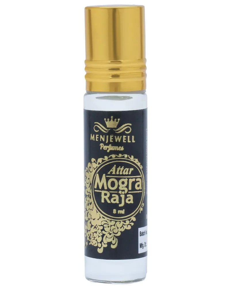 Menjewell Mogra Raja Perfume Attar 8ml 0.27 Fl.oz. Unisex Fragrance | Long Lasting