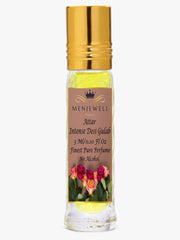 Menjewell Intense Desi Gulab Attar Perfume 3ml 0.1 Fl.oz. Unisex Fragrance | Long Lasting | Alcohol Free