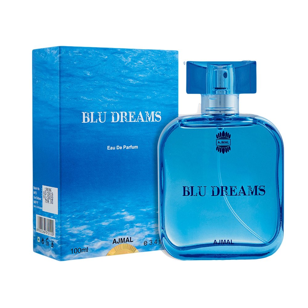 Ajmal Blu Dreams Eau De Parfum 100ml 3.4 Fl.oz. Gift For Men | Long Lasting Spray