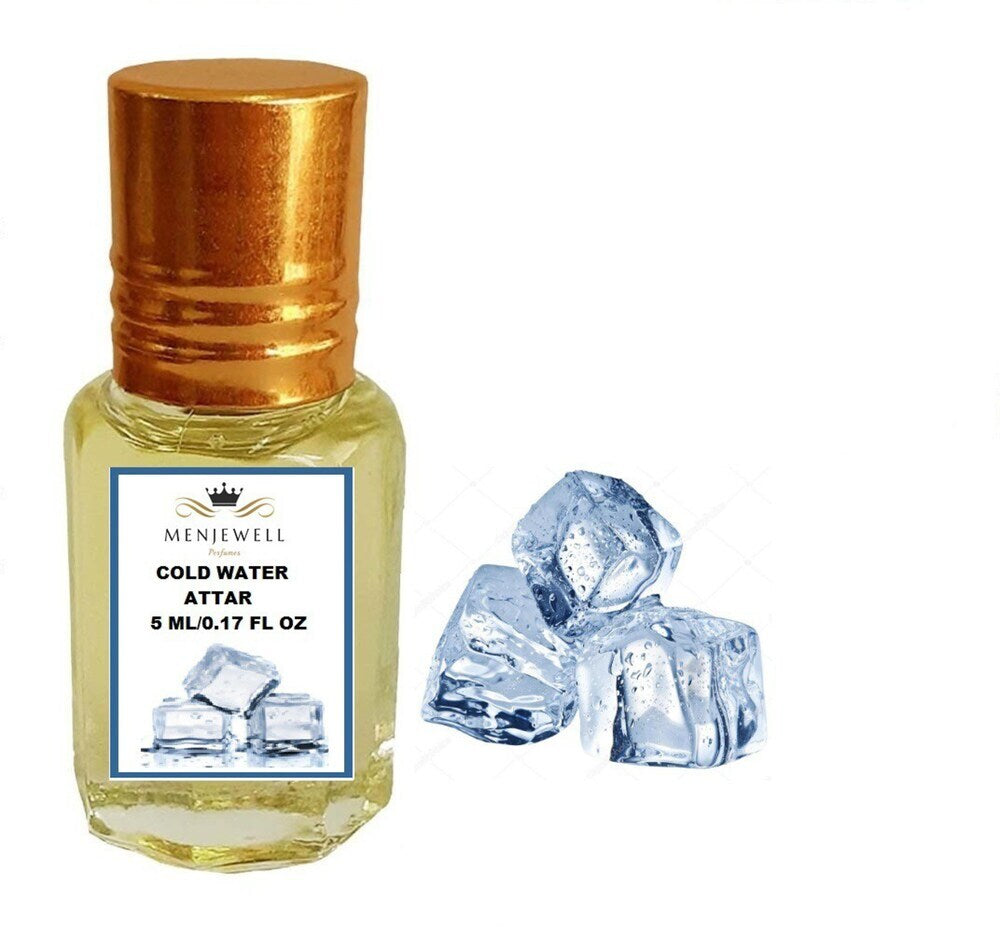 Menjewell Cold Water Attar Perfume 5ml 0.17 Fl.oz. Unisex Fragrance | Long Lasting | Alcohol Free