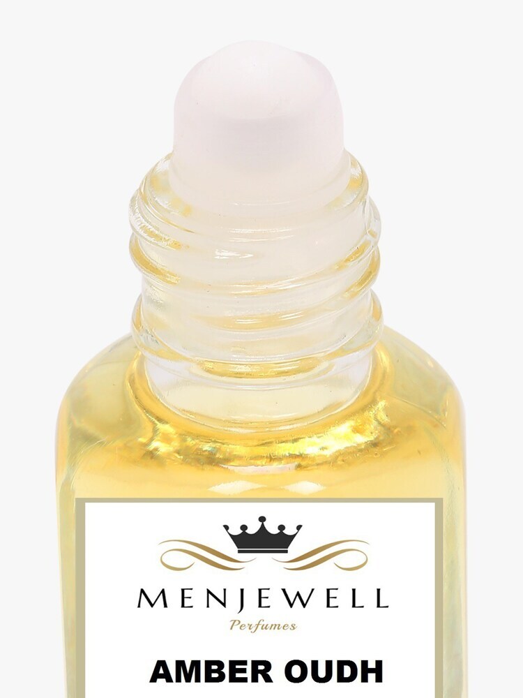 Menjewell Amber Oudh Attar Perfume 5ml 0.17 Fl.oz. Unisex Fragrance | Finest Pure Perfume | No Alcohol