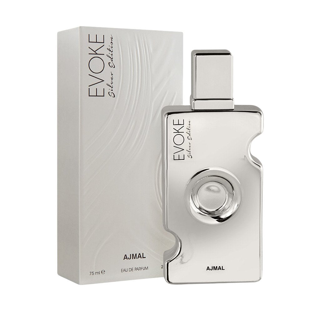 Ajmal Evoke Silver Edition Eau De Parfum 75ml 2.5 Fl.oz. Perfume Gift For Women | Long Lasting Spray