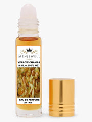 Menjewell Yellow Champa Eau De Perfume Attar 9ml 0.3 Fl.oz. For Men & Women | Alcohol Free | Long Lasting