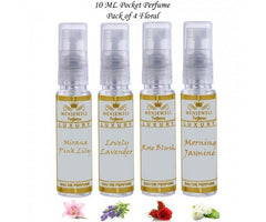 Menjewell Luxury Floral Perfume Gift Set For Women 4x 0.3 Fl.oz. Set Of 4 | Pocket Perfume