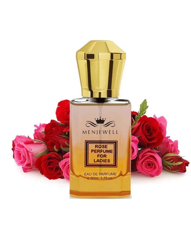 Menjewell Rose Perfume For Ladies Eau De Parfum 50ml 1.7 Fl.oz. Women Fragrance | Long Lasting