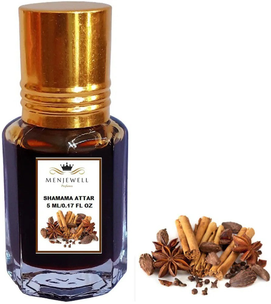 Menjewell Shamama Attar Perfume 5ml 0.17 Fl.oz. For Men & Women | Alcohol Free | Long Lasting