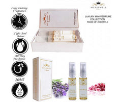 Menjewell Rose Blush + Lovely Lavender Perfume Gift Set For Women 10ml 0.3 Fl.oz. Each Pack Of 2 | Pocket Perfume Gift Set For Wife | Eau De Parfum